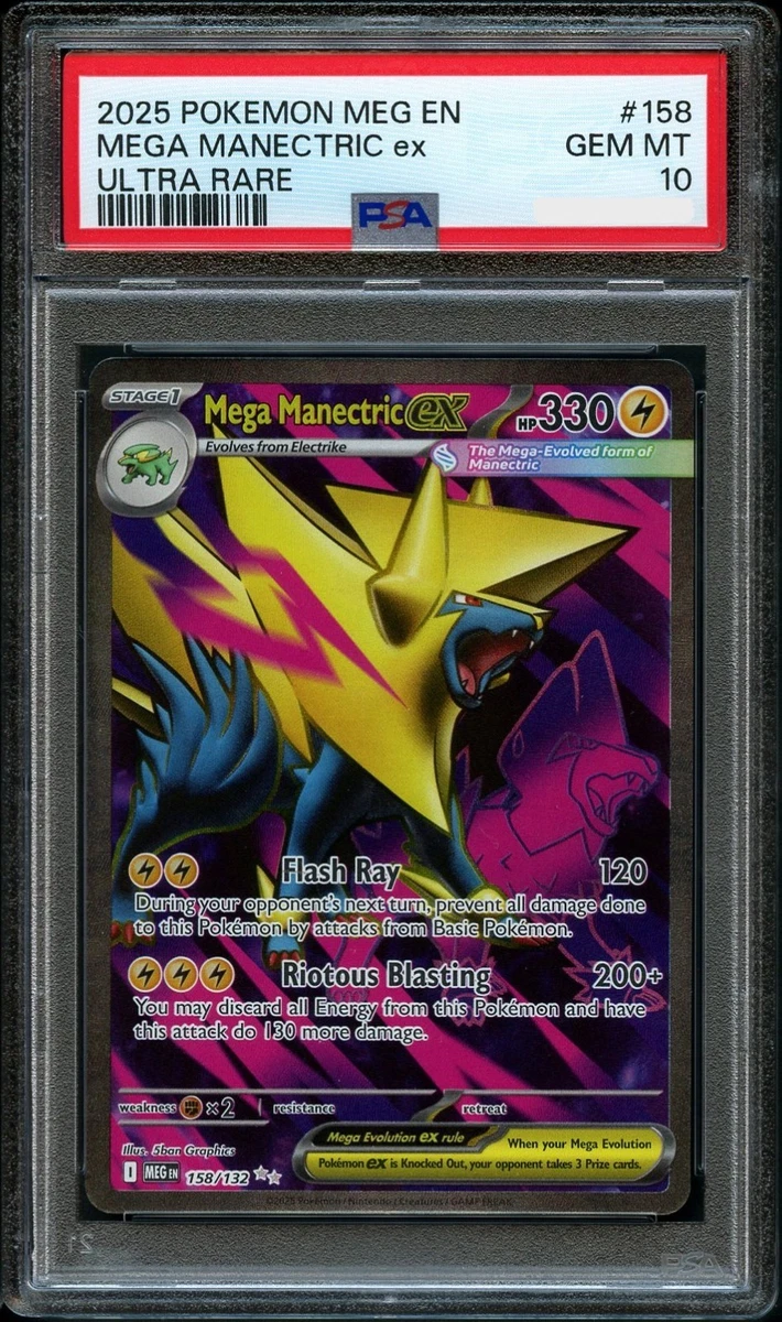 electric grey and blue rare mega ex pokemon cards Manectric ex Pokémon TCG Cards for sale