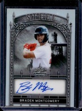 2024 Leaf Trinity Braden Montgomery Steel Auto Prismatic Silver #/15