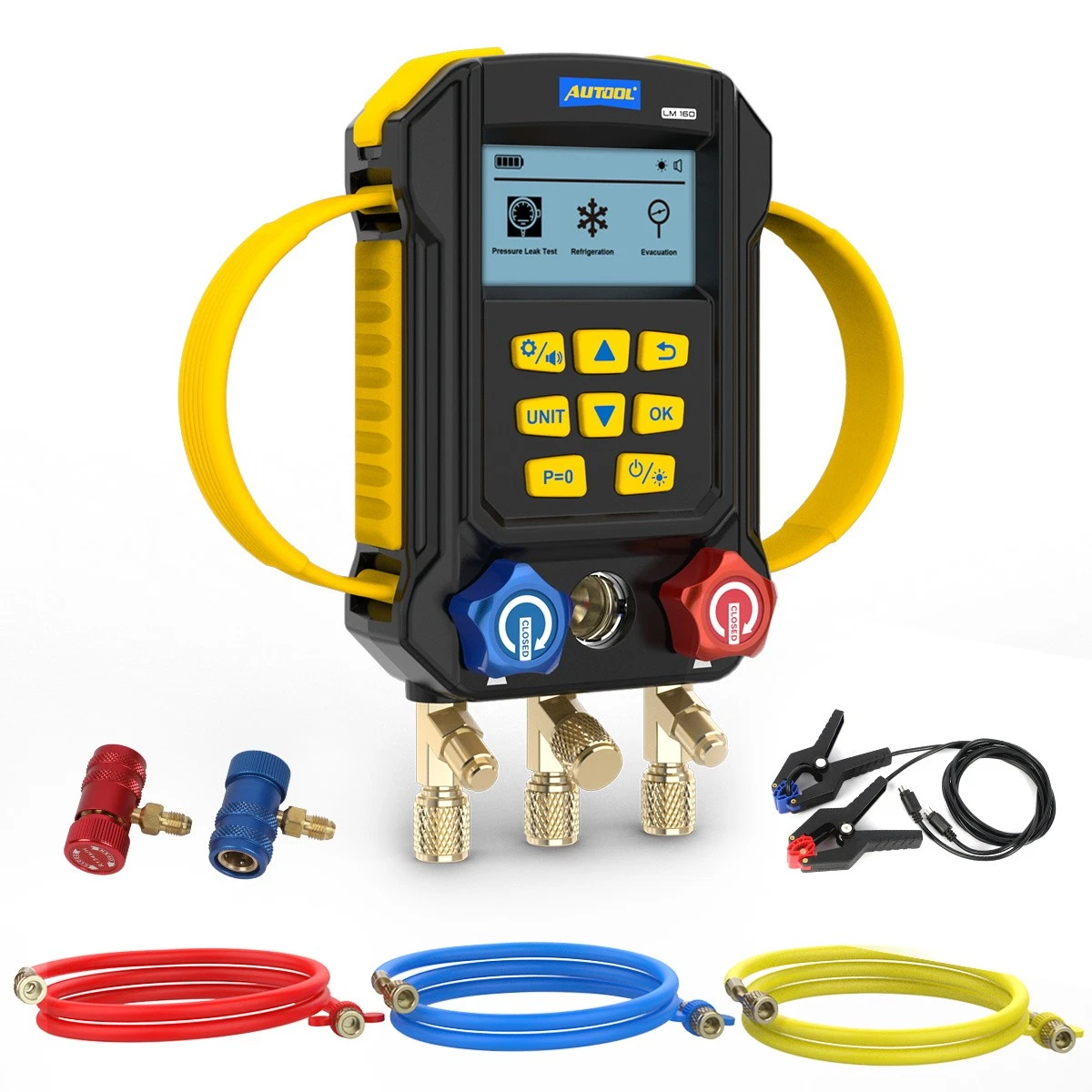 AUTOOL Lm160 Refrigeration Digital Manifold Gauge Set Hvac System Tester 870psi