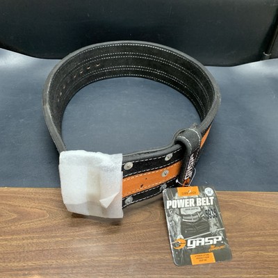 GASP 13mm Suede Leather Power Lifting Belt Black & Orange Size XXL 37 -45  NWT