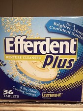 Efferdent Plus Listerine Fresh Denture Cleanser  36 Tablets Discontinued ￼