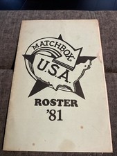 Matchbox U.S.A - Official Club Roster 1981