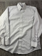 Brooks Brothers Dress Shirt Mens 16.5 34/35 White Check Regent Non Iron Supima