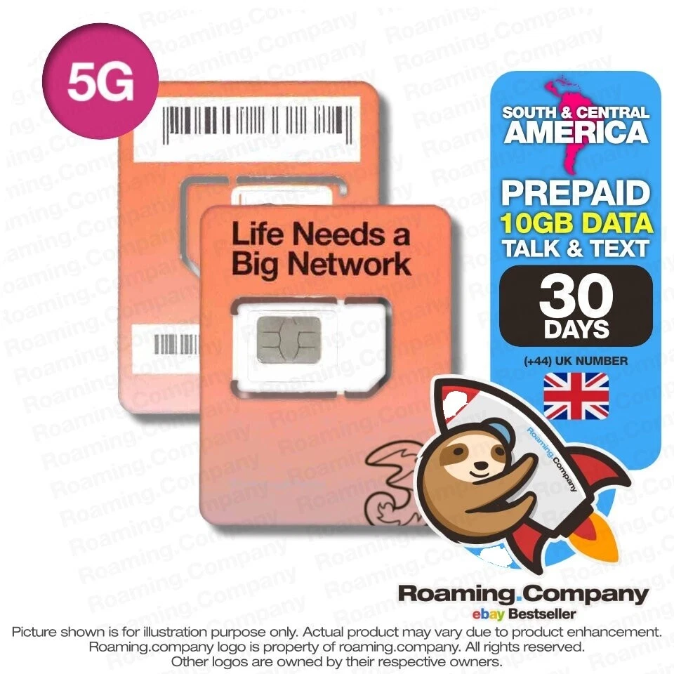 United States Three Prepaid Cell Phone SIM Cards