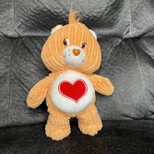 2003 CARE BEARS Special Ed. Plush 8" Soft GOLDEN BROWN CORDUROY TENDERHEART Bear