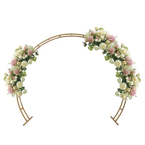 Moon Gate Wedding Party Walk Through Flower Arch Circular Floral Archway Frame - Picture 5 of 17