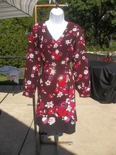 NWT ANN TAYLOR BURGENDY FLORAL DRESS 2
