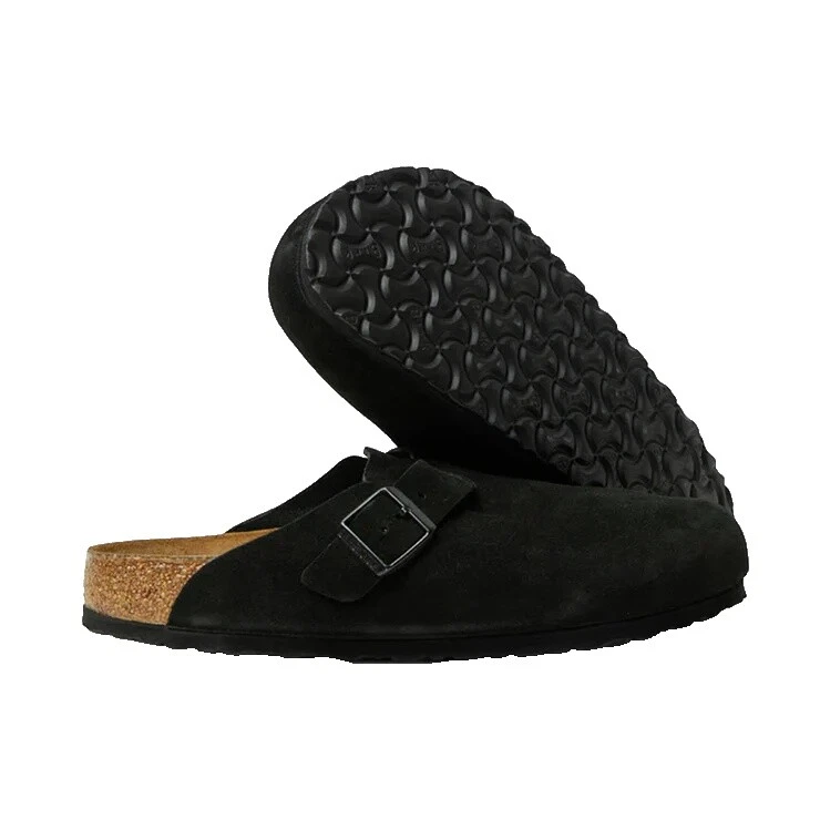 Birkenstock Leather Upper Black Comfort Shoes for Women
