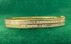 Vintage 18K Gold and Diamond 3.75 CT Bangle Bracelet — photo 8