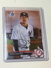 F41415  2017 Bowman Chrome Draft Facsimile Variations #BD140 Justus Sheffield 