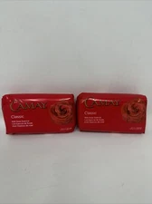 Camay Classic Bath Bar Soap Rose Essence Pack Of 2 4.98 oz. each. Unilever New