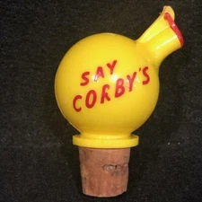 Vintage Corby's "Say Corby's" Bottle Pourer Stopper