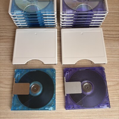 Vintage Victor (JVC) Mini Disc MD74 – Set of 14 (7 Blue + 7