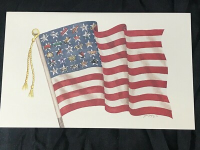 RARE Dave Douglas Western Art Greeting Card Set Horsin' Around ''Country Flag'' 