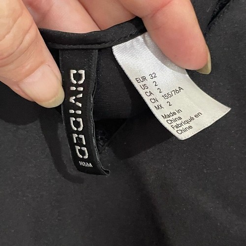 Camicia divisa nera accenti di pizzo taglia 2 - Foto 4 di 4