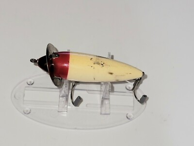 Vintage Heddon 210 Surface Wood Lure in Red & White NO BOX