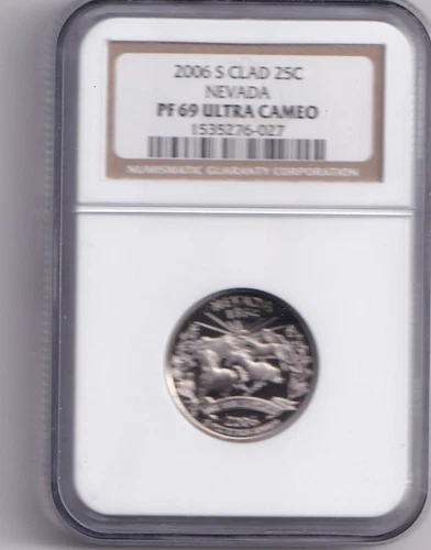2006 S Clad 25 Cent Quarter Nevada Proof 69 Ultra Cameo NGC