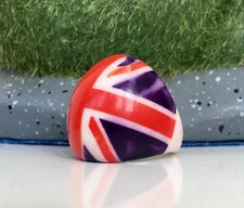 Summer Ring Size 7.5 Lucite Acrylic Plastic Ring № 44 Flag Great Britain 15.5 mm