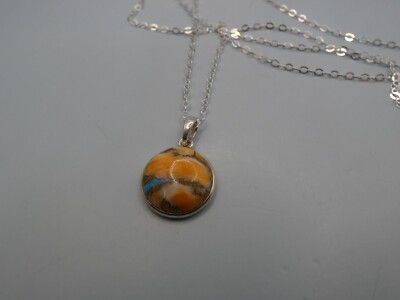 S87 Gemporia Oyster Turquoise Sterling Silver Pendant On