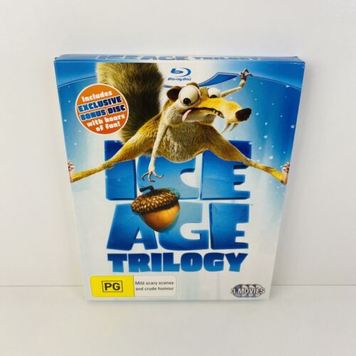 Ice Age Trilogy 1 2 & 3 Blu-Ray Collection & Bonus Disc Region B  LIKE NEW DISCS - Picture 1 of 7
