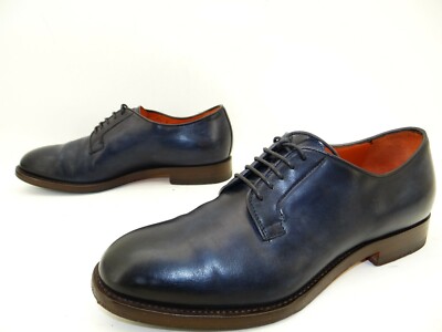 Santoni Luxus Business Halbschuhe Schnürschuhe Damen Schuhe Leder Gr.36,5 Blau