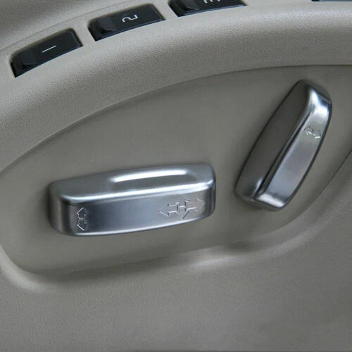 4x Silver ABS Car Seat Adjust Button Cover Decoration For Volvo S60 2011-2015 - Imagem 2 de 4