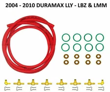 Duramax LLY LBZ LMM Fuel Injector Return line AND Installation / Seal Kit 04-10