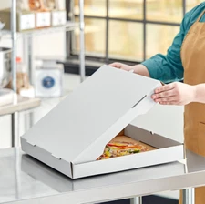 (50 Pack) 16" x 16" x 2" White Corrugated Plain Square Bakery Cake Pizza Box NEW