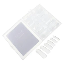 120Pcs/Box Nail Tips Clear Plastic Nails Full Cover Artificial Nails