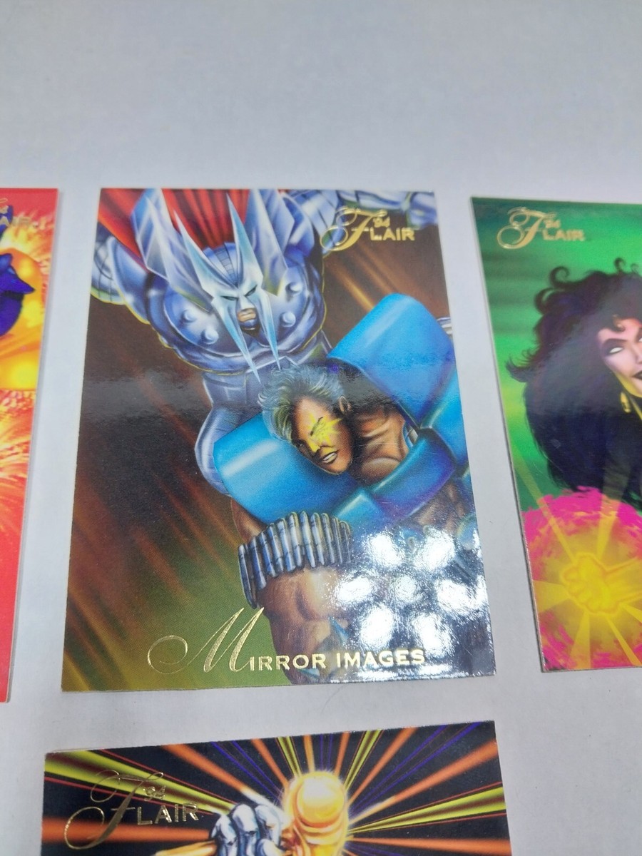 1994 MARVEL FLAIR x6 CARD LOT - Jubilee, Cable, Cap vs. Cap