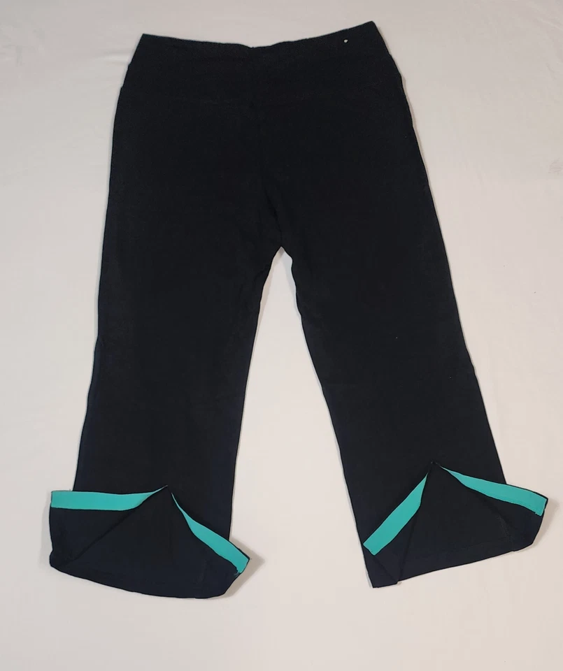 GapBody Mujeres Negro Turquesa Ejercicio Yoga Entrenamiento Capri Pantalones Leggings Talla S Foto 4 de 4