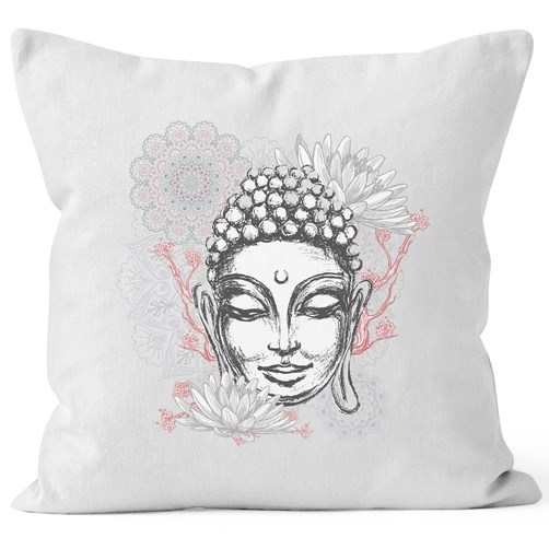 Kissenbezug Buddha Buddha-Kopf Mandala Zen Yoga Meditation Deko Autiga®