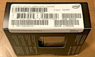 Intel BX80673I97960X SR3RR Core i9-7960X X-series CPU 22M Cache, 4.20 GHz NEW