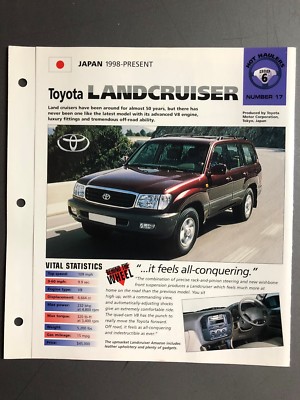 1998 Toyota Land Cruiser Poster, Spec Sheet, Folder, Brochure