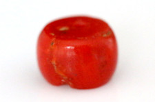 Authentic Ancient Tibetan Red Coral Bead, Genuine 10x8mm, 6.5 Carat Gem #G378