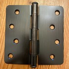 One EMTEK Radius Corner Plain Bearing Hinge ~ Oil Rubbed Bronze ~ #9102410B — photo 3