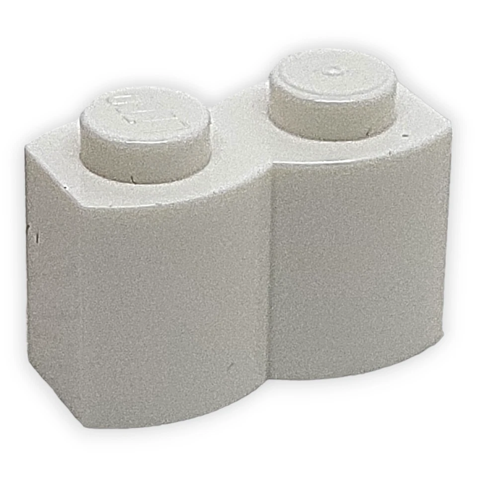 LEGO Palisadenstein Weiß 30136 Palisade 1x2 Log Profile 75980 76252 Baustein - Bild 3 von 3