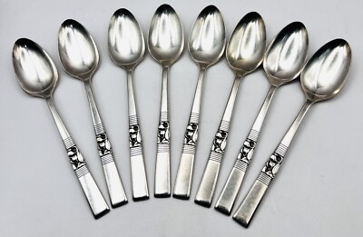 Oneida Community Silverplate 1948 Morning Star  Lot OF 8 TEASPOONS