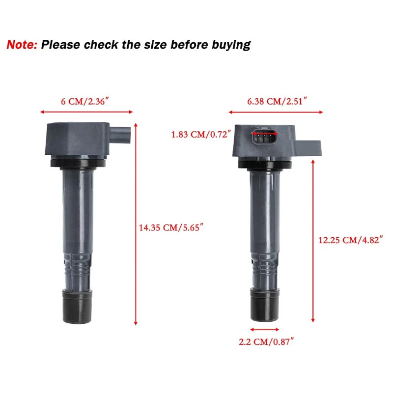 Paquete de 6 bobinas de encendido + bujías para Honda Odyssey 30520-R70-A01 2011-2017 Foto 2 de 4