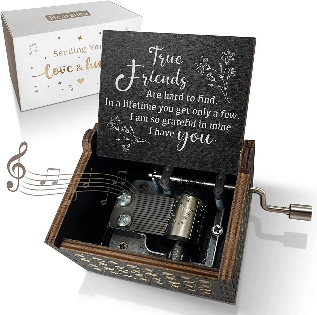 True Friendship Gifts for Women Female You are My Sunshine Wooden Music Box