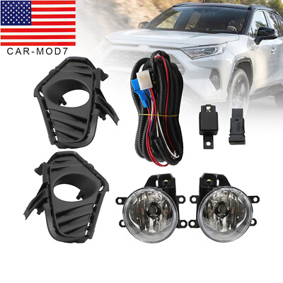 Fog Lights For 2019 2020 2021 2022 2023 Toyota RAV4 Front Bumper Lamp Halogen