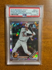 2019 Bowman Chrome Draft ADLEY RUTSCHMAN SAPPHIRE REFRACTOR RC GEM MINT PSA 10