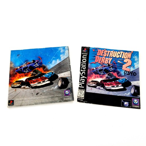 Destruction Derby 2 (Sony PlayStation 1, 1997) Complete Torn Manual Tested Works - Picture 10 of 16
