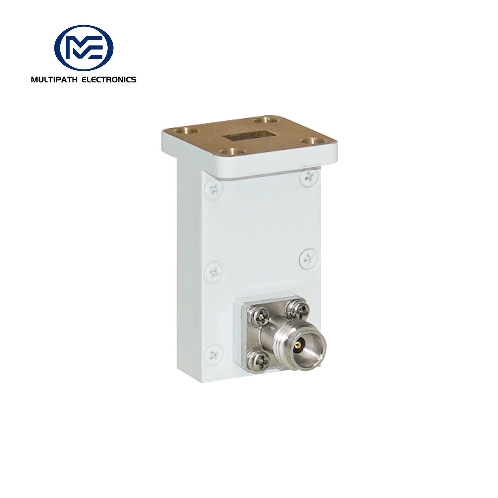 WR28, 2.4 Female, Orthogonal Waveguide to Coax Adapter, 26.3 – 40.0 GHz