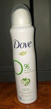 Dove 0 Aluminum Deodorant Spray  Cucumber  Green Tea Scent  4 OZ  NEW