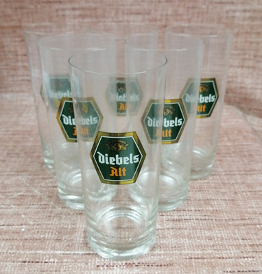 Diebels Alt Becher 6x Bierglas 0,2 l Gastro Altbier orange