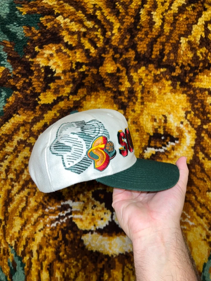 Vtg Seattle Sonics Supersonics Sports Specialties Shadow Snapback Hat - Image 2 of 4