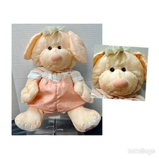 Vintage 1986 Fisher Price Puffalump Peach Puppy Dog Plush
