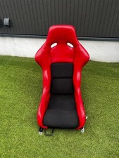Recaro Sp-g Full Bucket Seat Red With Seat Rails