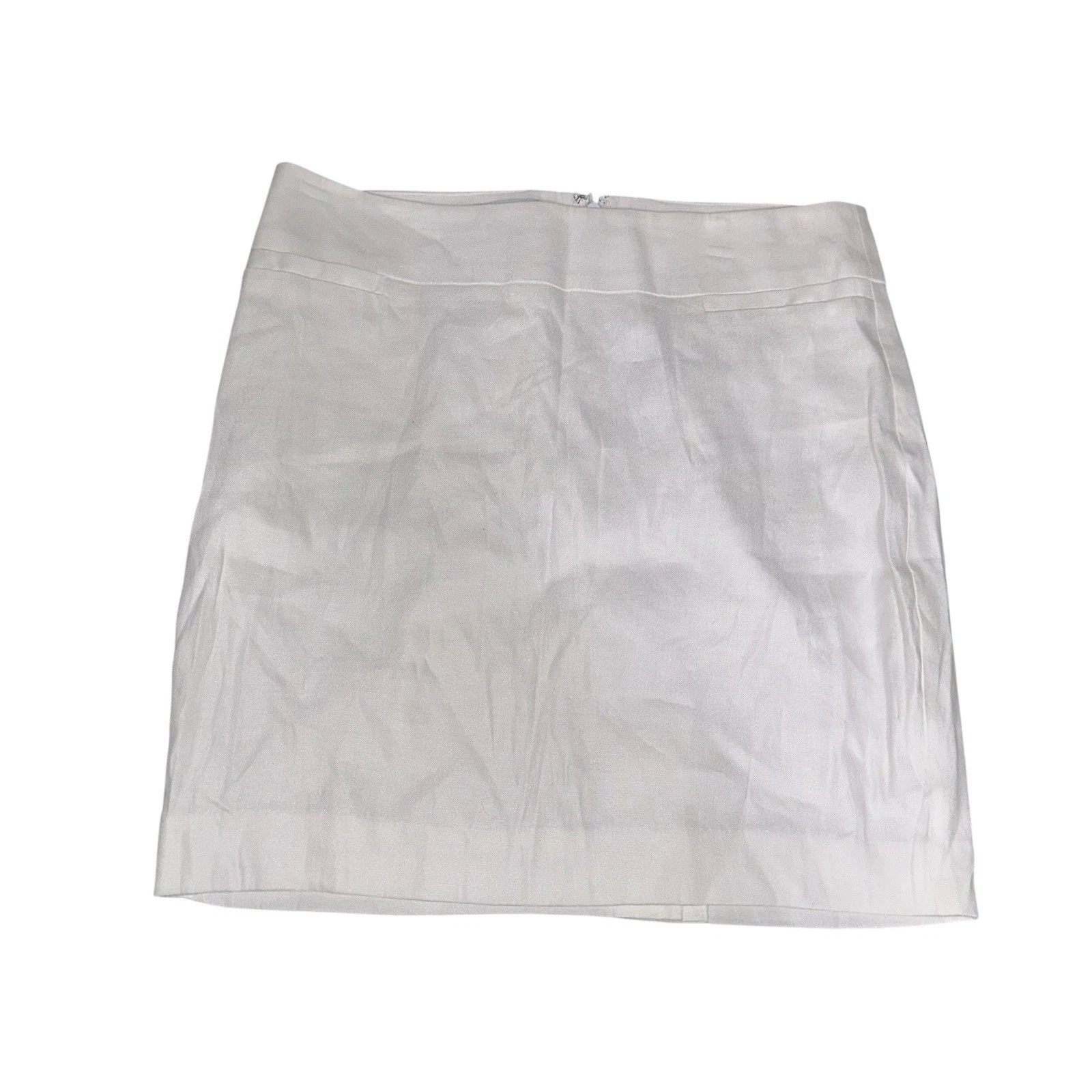 Bebe NWT Women’s 10 Skirt White Mini Lined Linen Blend New